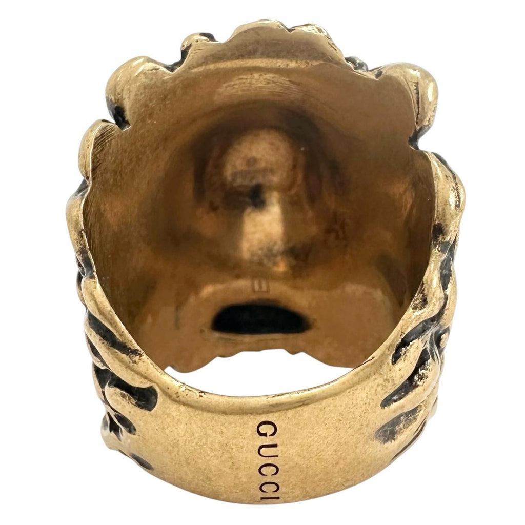 Gucci Lion Head Metal Gold Ring