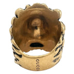 Gucci Lion Head Metal Gold Ring