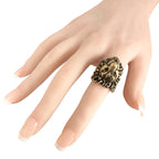 Gucci Lion Head Metal Gold Ring