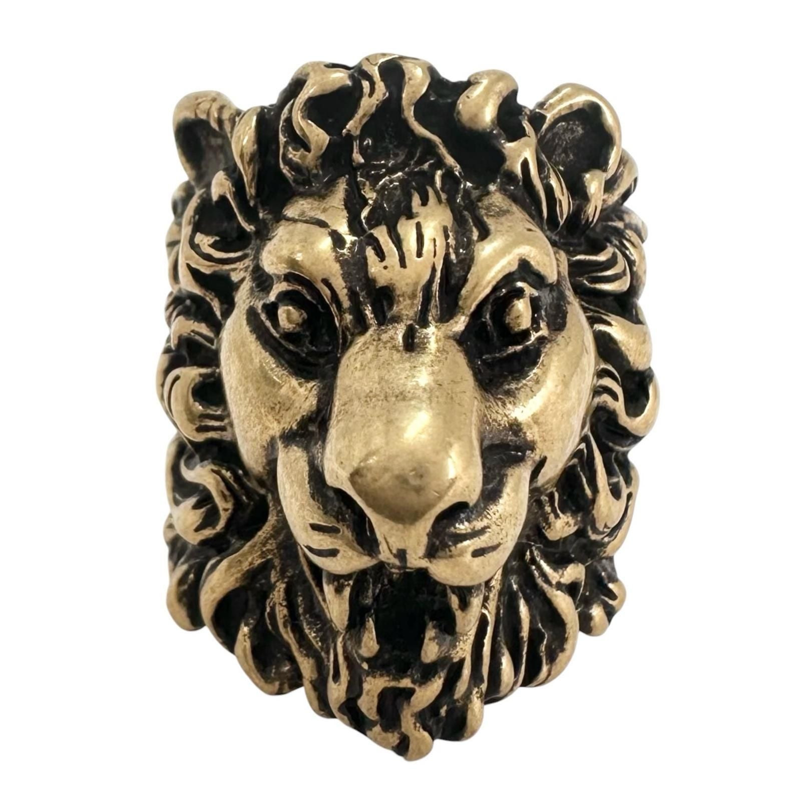Gucci Lion Head Metal Gold Ring