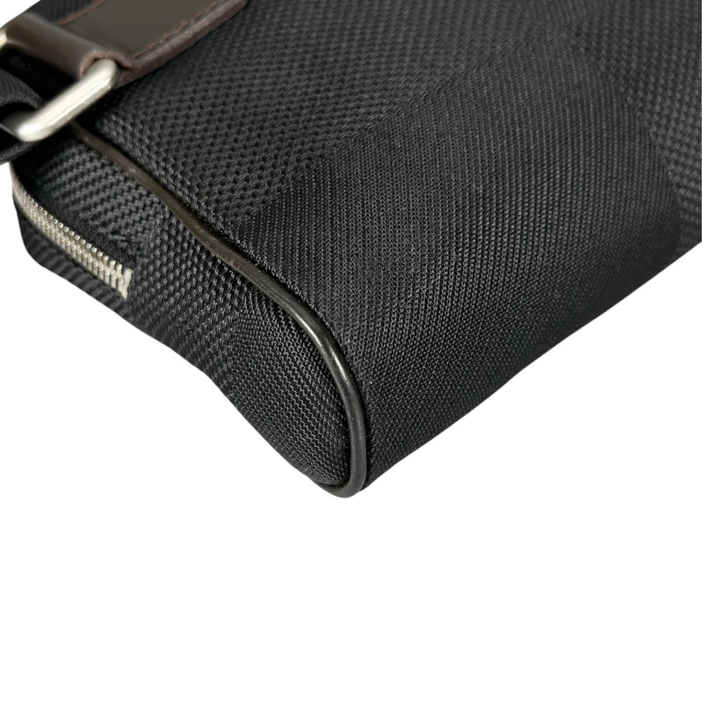 Louis Vuitton Acrobat Damier Geant Noir Leather Nylon Black Belt Bag Silver — view 8
