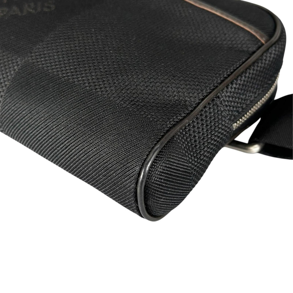 Louis Vuitton Acrobat Damier Geant Noir Leather Nylon Black Belt Bag Silver — view 7