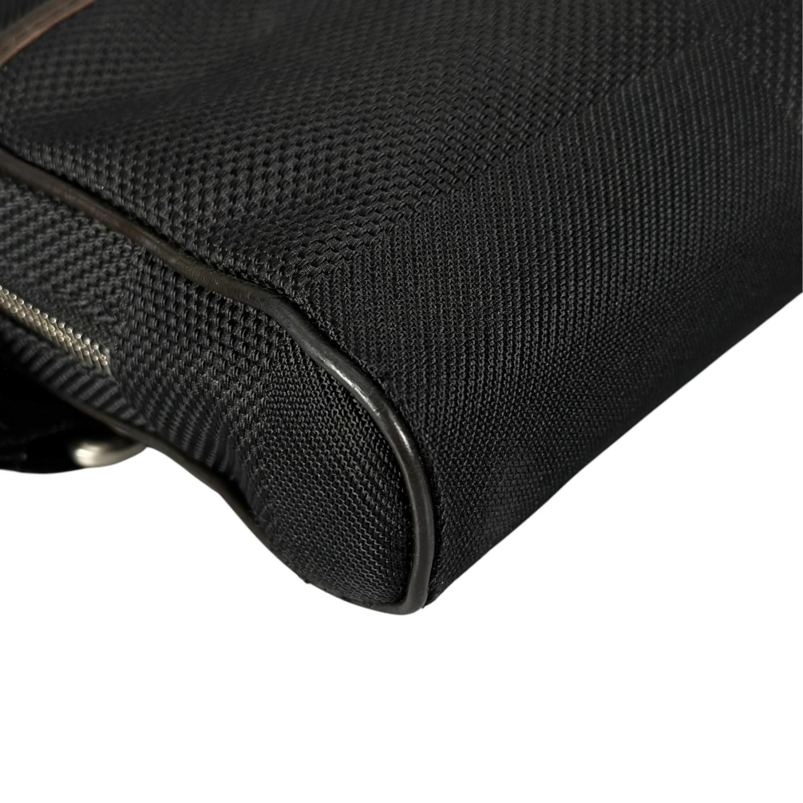 Louis Vuitton Acrobat Damier Geant Noir Leather Nylon Black Belt Bag Silver — view 6
