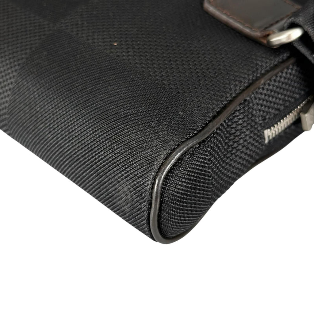 Louis Vuitton Acrobat Damier Geant Noir Leather Nylon Black Belt Bag Silver — view 9