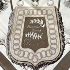 Hermes Carre 90 Cliquetis Silk Brown Beige Scarf — view 5