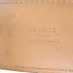 Hermes Veau Epsom Brown White Scarf Belt Silver — view 6