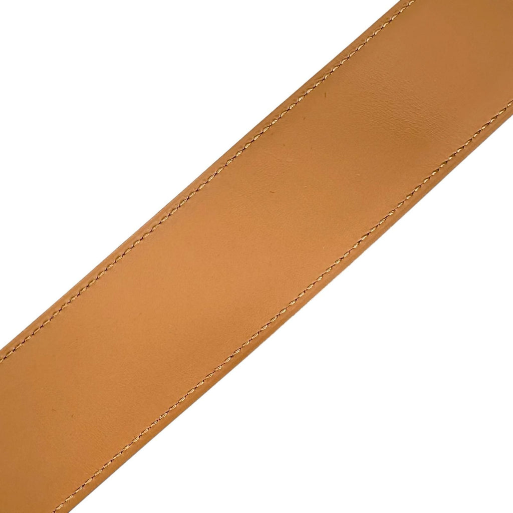 Hermes Veau Epsom Brown White Scarf Belt Silver — view 4