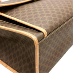 Celine Macadam Leather Brown Tote Gold — view 7