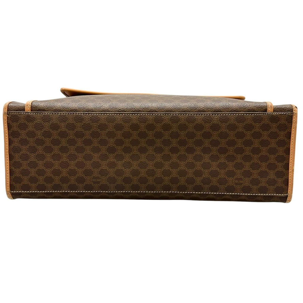 Celine Macadam Leather Brown Tote Gold — view 3