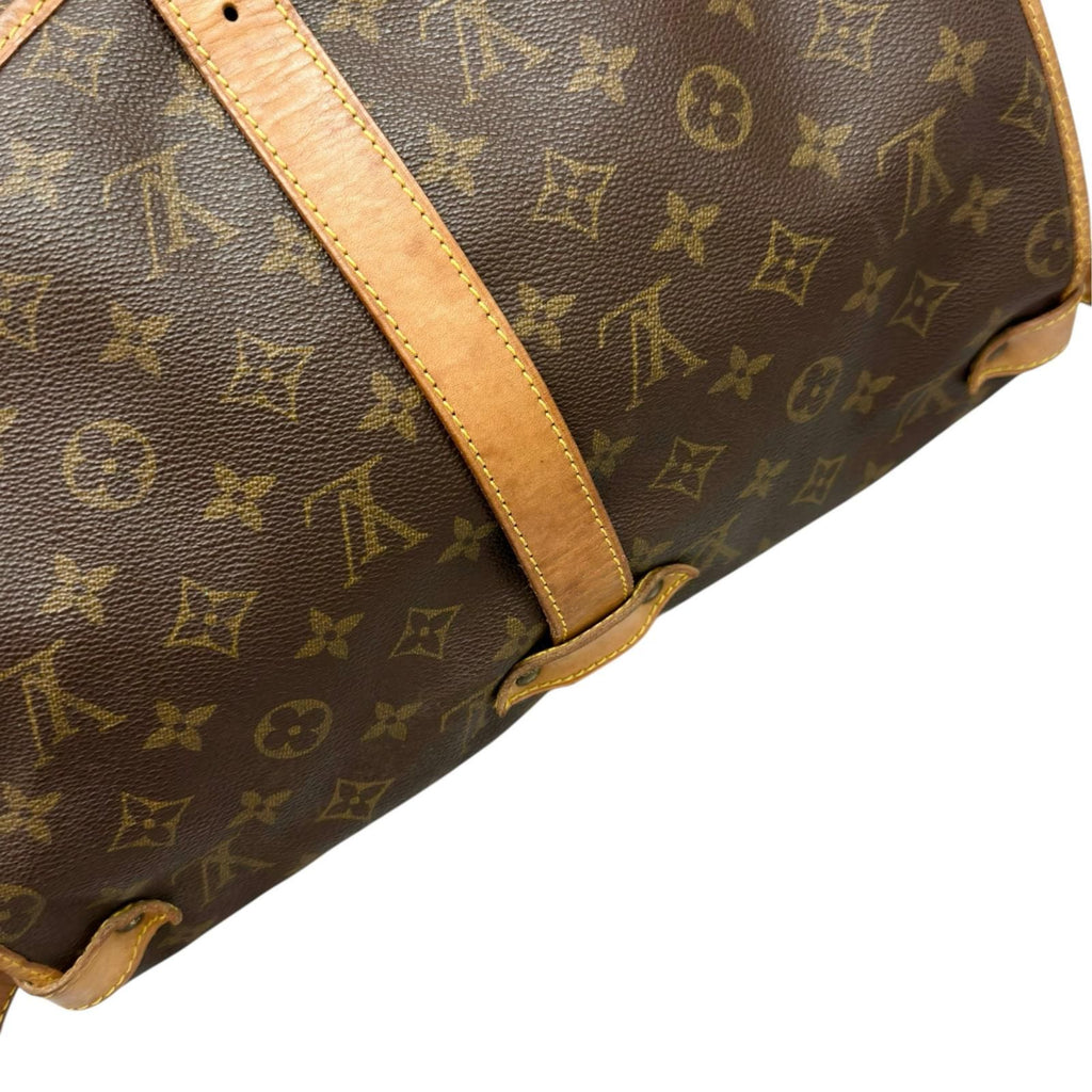 Louis Vuitton Saumur 35 Monogram Leather Brown Shoulder Bag Gold — view 6