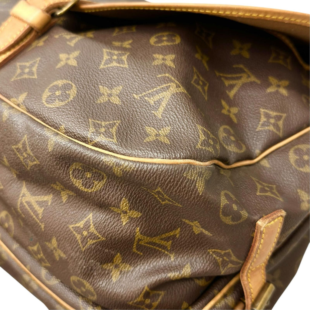 Louis Vuitton Saumur 35 Monogram Leather Brown Shoulder Bag Gold — view 8
