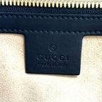 Gucci GG Supreme Beige Leather Black Backpack Gold — view 4