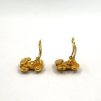 Chanel Vintage Quilted CC Logo Gold Plated Earrings — view 6