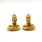Chanel Vintage Quilted CC Logo Gold Plated Earrings — view 5