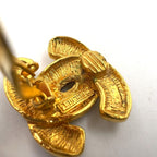 Chanel Vintage Quilted CC Logo Gold Plated Earrings — view 7