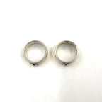 Hermes Logo Yellow Gold Silver Ring — view 3