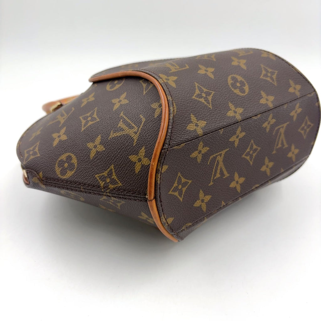 Louis Vuitton Ellipse PM Monogram Leather Brown Handbag Gold — view 9