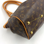 Louis Vuitton Tivoli PM Monogram Leather Brown Handbag Gold — view 9