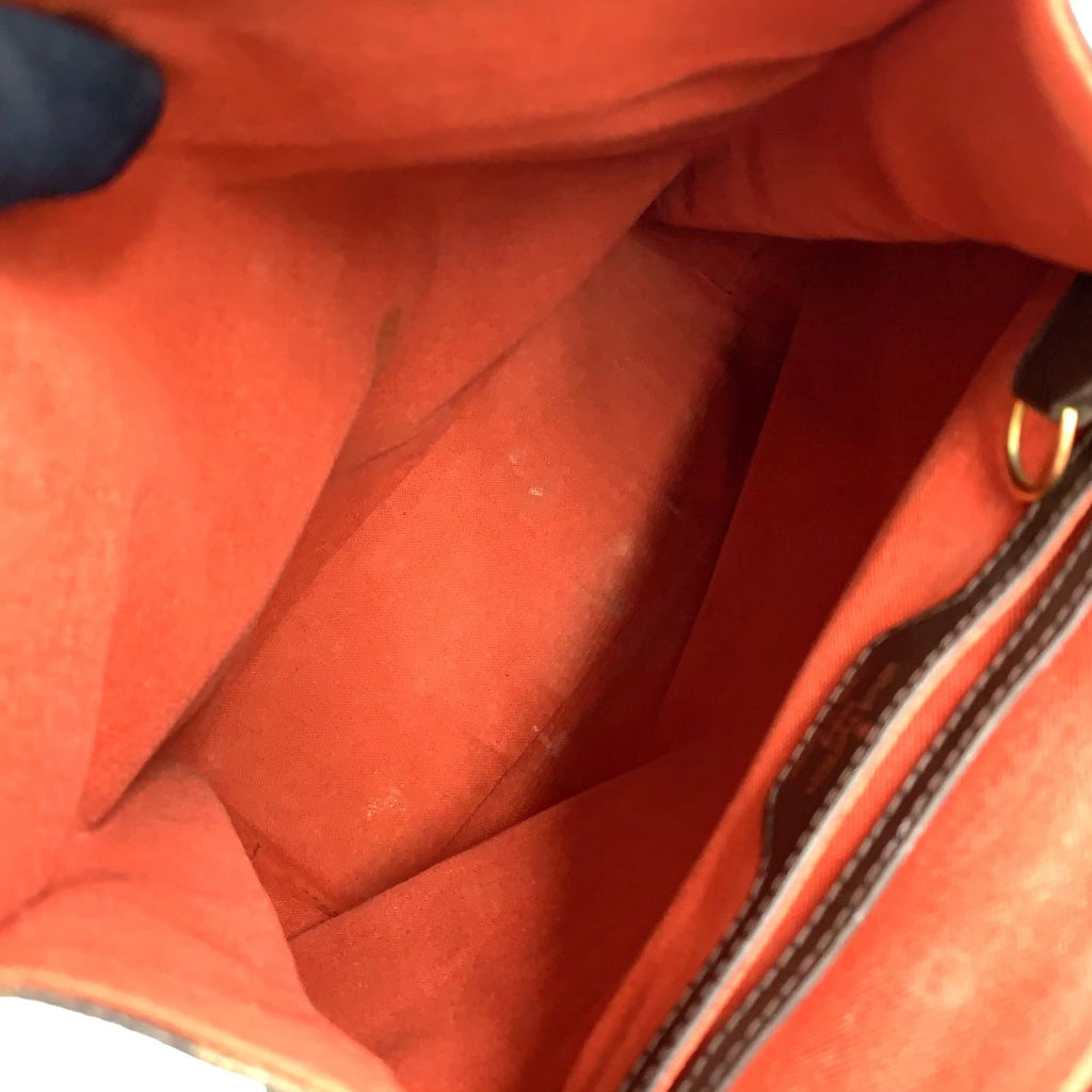 Louis Vuitton Soho Damier Ebene Leather Brown Backpack Gold — view 3