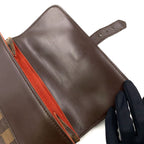 Louis Vuitton Soho Damier Ebene Leather Brown Backpack Gold — view 5