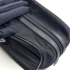 Prada Leather Nylon Black Clutch Silver — view 9