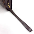 Louis Vuitton Damier Saint Ebene Leather Brown Clutch Gold — view 5