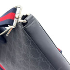 Gucci GG Supreme Small Leather Black Multicolor Shoulder Bag Silver — view 8