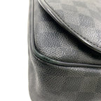 Louis Vuitton Daniel MM Damier Graphite Leather Black Shoulder Bag Silver — view 5