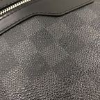 Louis Vuitton Daniel MM Damier Graphite Leather Black Shoulder Bag Silver — view 8