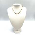 Dior CD Logo Rhinestone Color Clear Gold Necklace — view 9