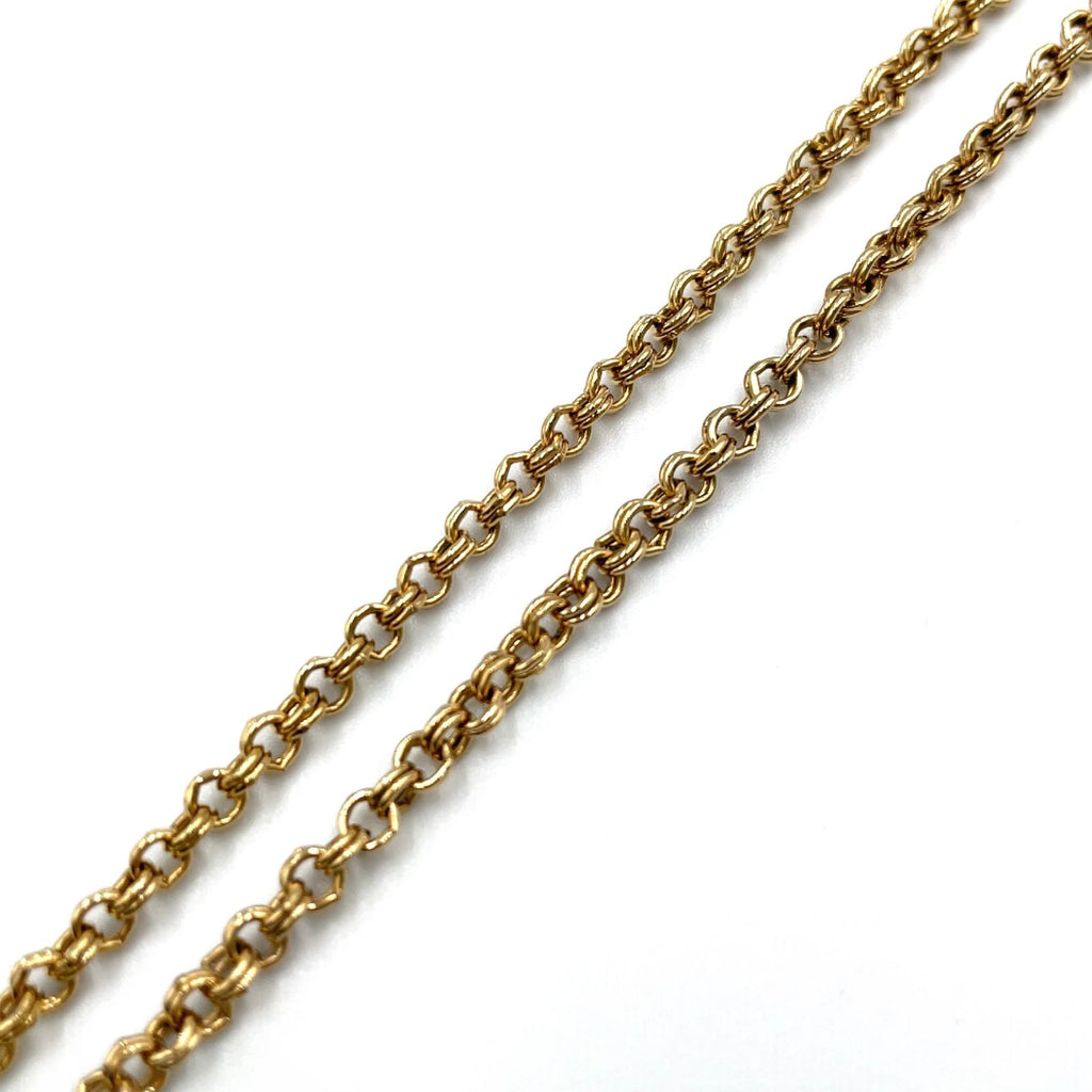 Dior CD Logo Rhinestone Color Clear Gold Necklace — view 6