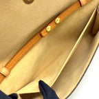 Louis Vuitton Pochette Twin GM Monogram Leather Brown Shoulder Bag Gold — view 5