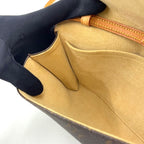 Louis Vuitton Pochette Twin GM Monogram Leather Brown Shoulder Bag Gold — view 7
