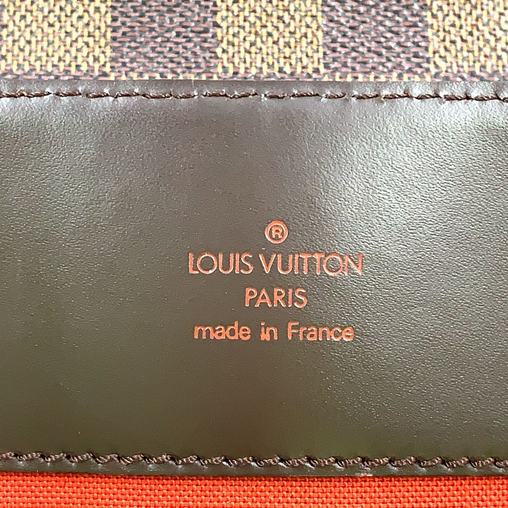 Louis Vuitton Broadway Damier Ebene Leather Brown Shoulder Bag Gold — view 4