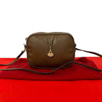Gucci Vintage Plus Logo Leather Mini Shoulder Bag Brown