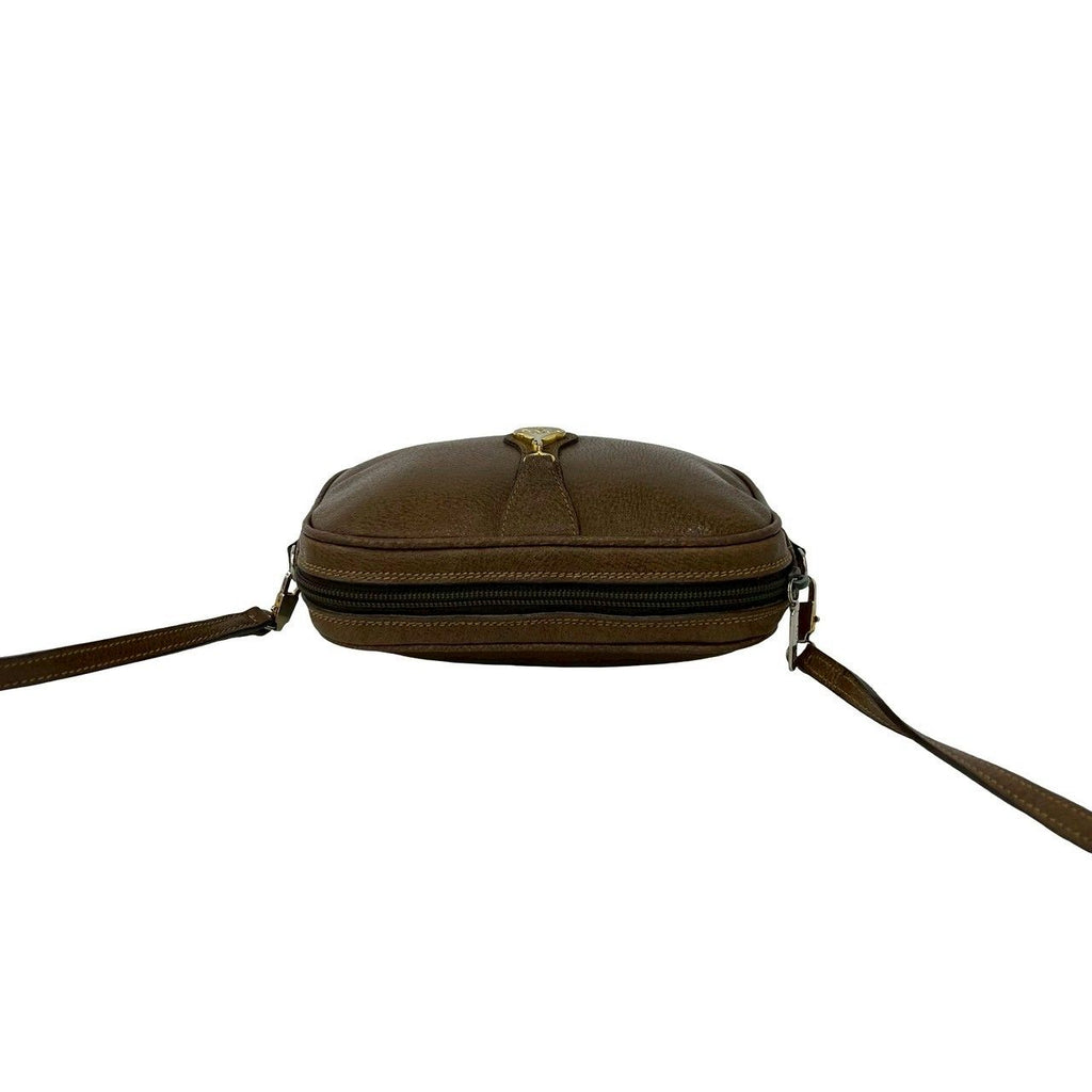 Gucci Vintage Plus Logo Leather Mini Shoulder Bag Brown — view 4