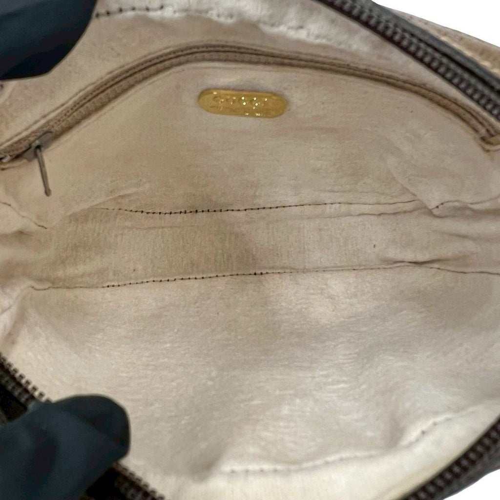 Gucci Vintage Plus Logo Leather Mini Shoulder Bag Brown — view 9