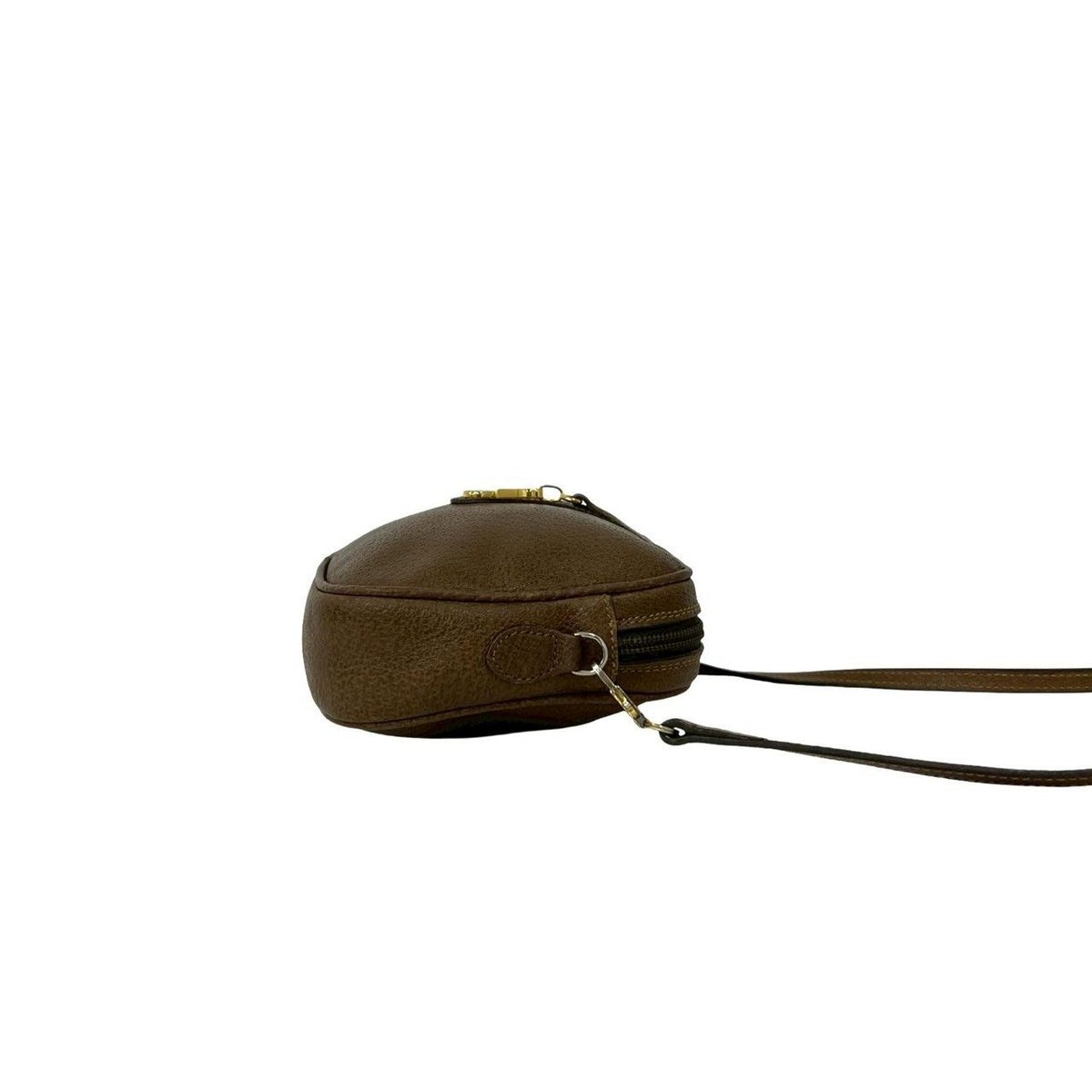 Gucci Vintage Plus Logo Leather Mini Shoulder Bag Brown — view 6