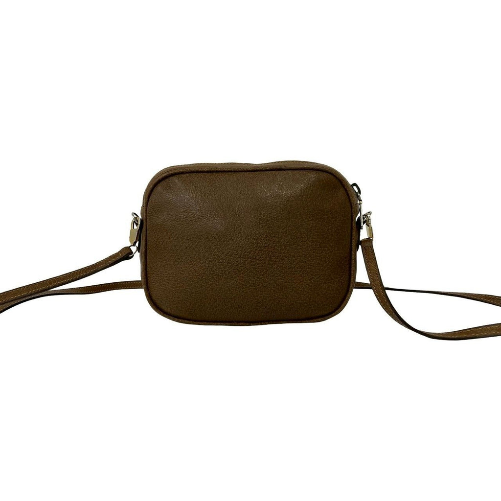 Gucci Vintage Plus Logo Leather Mini Shoulder Bag Brown — view 3