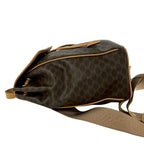 Celine Vintage Macadam Blason Triomphe Pattern Logo Ring Leather Backpack Brown — view 5