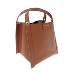 Celine Small Cubo 2-Way Shoulder Bag Calf Brown Soft Tan Gold — view 2