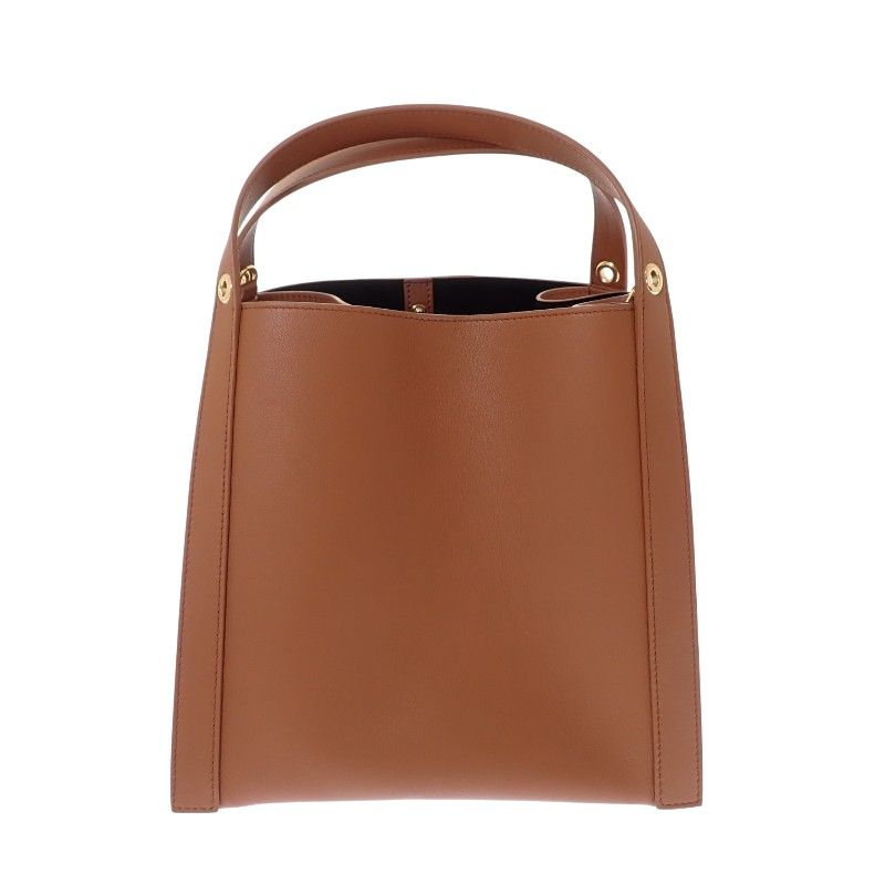 Celine Small Cubo 2-Way Shoulder Bag Calf Brown Soft Tan Gold — view 3
