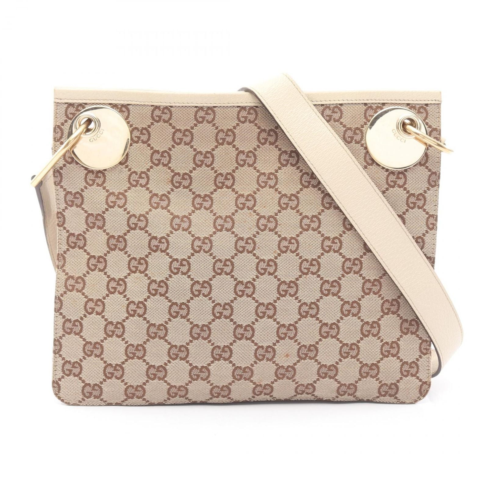 Gucci Shoulder Bag GG Canvas Beige Brown