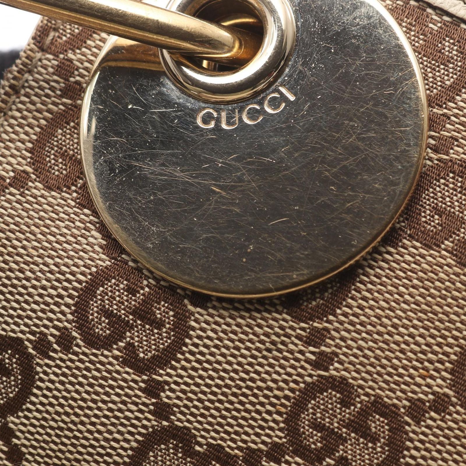 Gucci Shoulder Bag GG Canvas Beige Brown — view 7