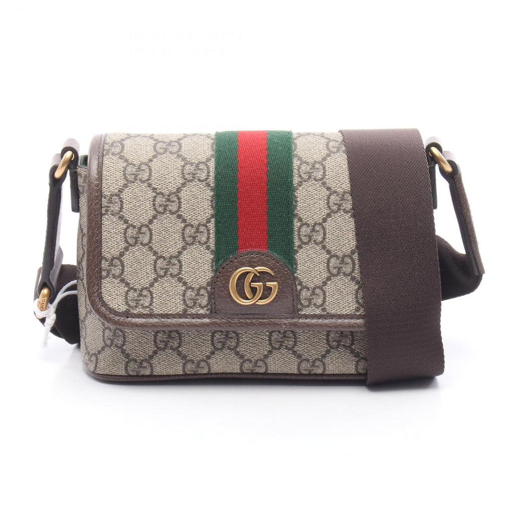 Gucci Shoulder Bag Ophidia GG Supreme Rosso Ancora Canvas Leather