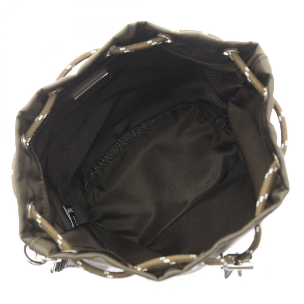 Prada Pouch Tessuto Tech Drawstring Purse Khaki Nylon — view 3