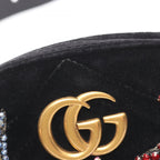 Gucci Waist Bag GG Marmont Rhinestone Star Black Fabric Crystal Baltic — view 7