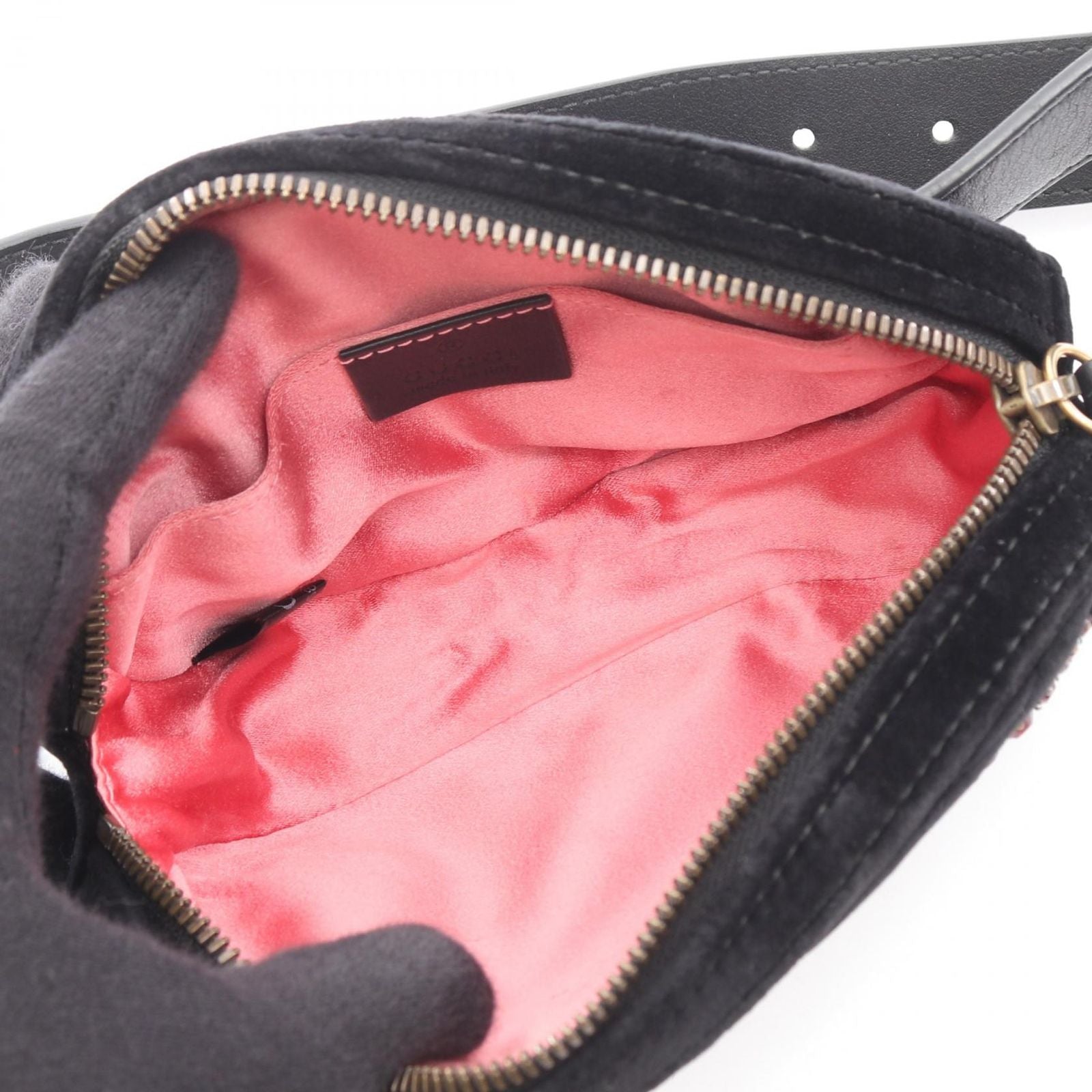 Gucci Waist Bag GG Marmont Rhinestone Star Black Fabric Crystal Baltic — view 3