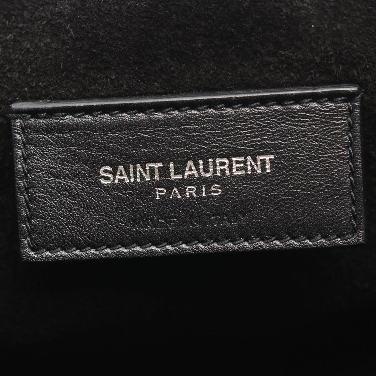 Saint Laurent Paris Shoulder Bag Fringe Black Suede — view 4