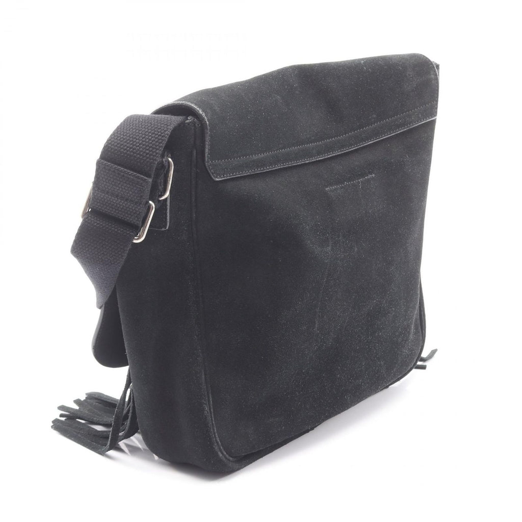 Saint Laurent Paris Shoulder Bag Fringe Black Suede — view 2